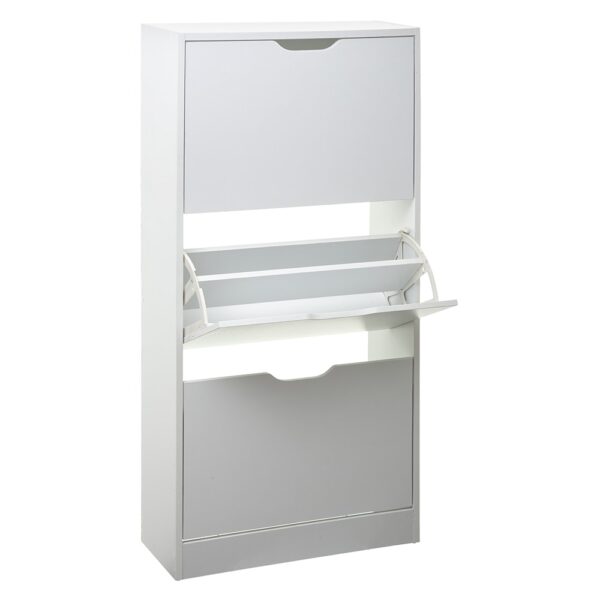 ZAPATERO DE MADERA 115x60x24cm COLOR BLANCO