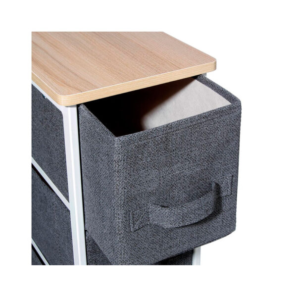 CAJONERA ESTRECHA GRIS OSCURO 73,5x48x20cm