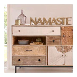 NAMASTE' DECORATIVO MADERA DE MANGO 54x3,5x10cm