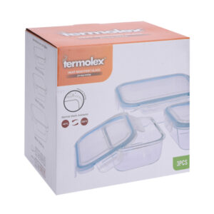 SET 3 FIAMBRERAS DE VIDRIO 630ml, 1000ml, 1480ml