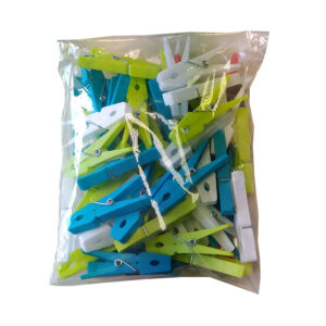 BOLSA 50 PINZAS PLÁSTICO 75mm SOLARIS COLORES VARIOS