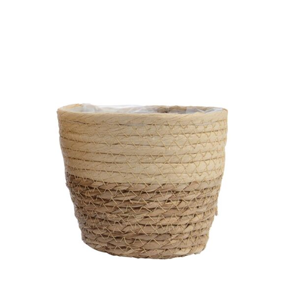 CONJUNTO DE 3 CESTOS DE YUTE Ø20x17cm - Imagen 2