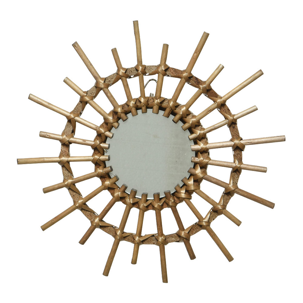 ESPEJO DE MIMBRE Ø40x2,5cm COLORES / MODELOS SURTIDOS - Imagen 2