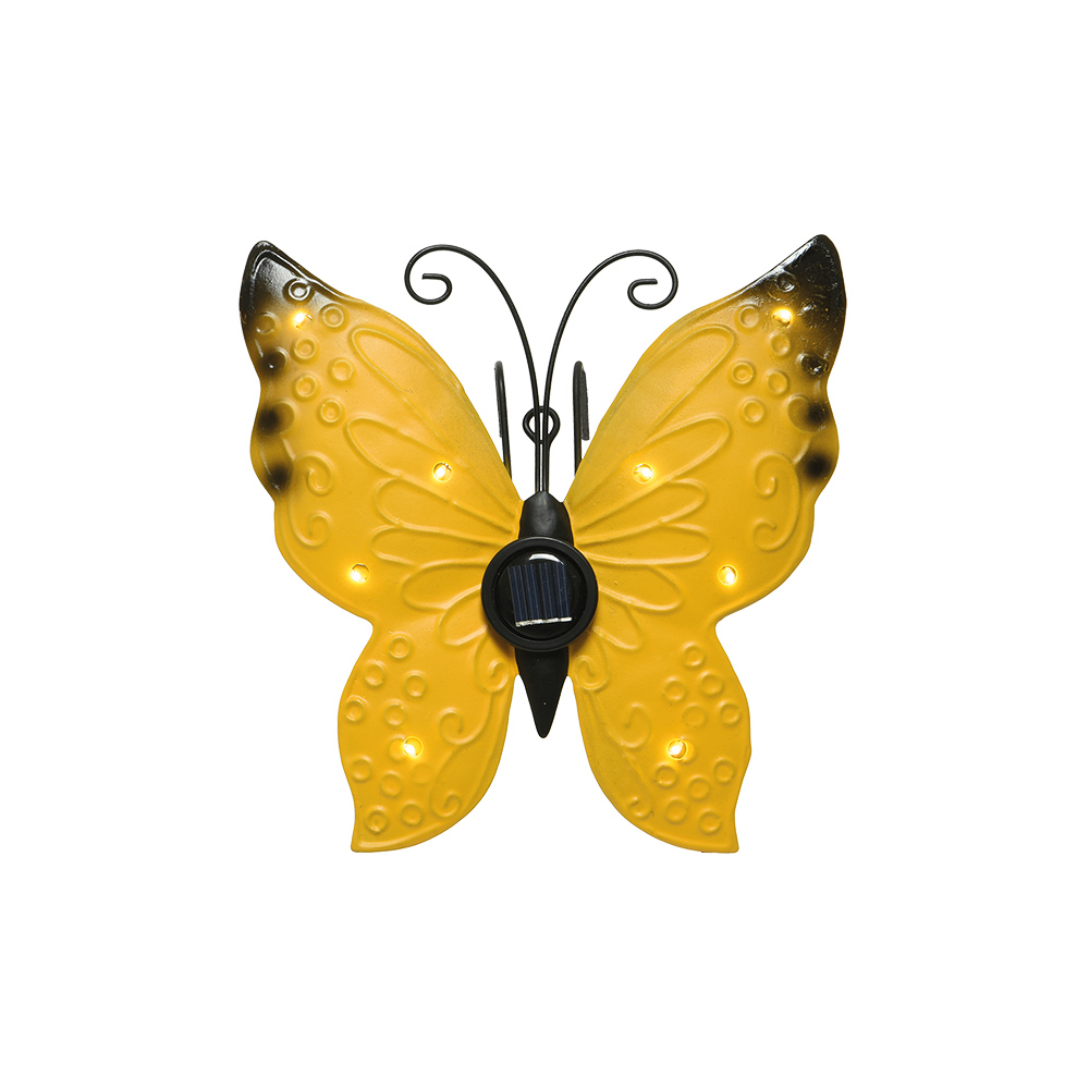 LUZ SOLAR METALICA CON FORMA DE MARIPOSA 17,8x6x4cm COLORES SURTIDOS - Imagen 2