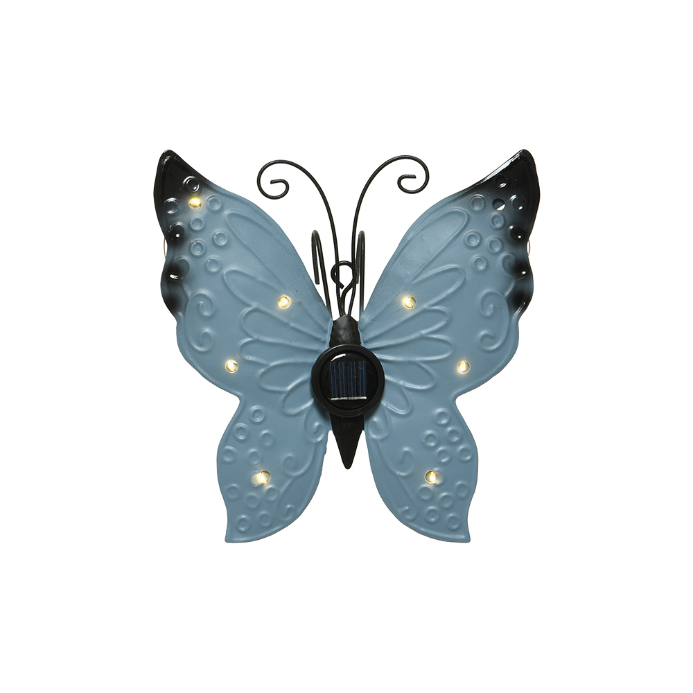 LUZ SOLAR METALICA CON FORMA DE MARIPOSA 17,8x6x4cm COLORES SURTIDOS - Imagen 3