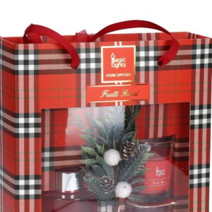 ESTUCHE MIKADO DIFUSOR + 2 VELAS FRUTOS ROJOS MAGIC LIGHTS