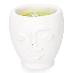 VELA CITRONELA DE TERRACOTA "CARAS" COLORES SURTIDOS