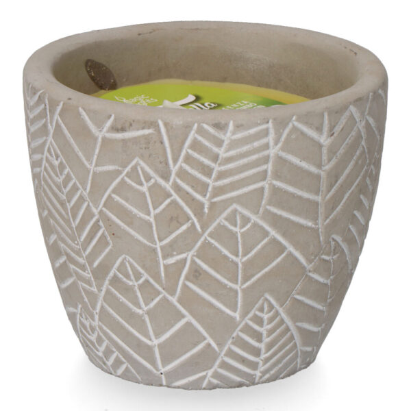 VELA CITRONELA DE TERRACOTA "HOJAS" COLORES SURTIDOS - Imagen 3