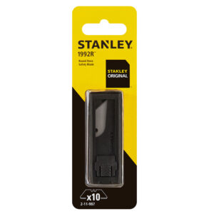 BLISTER 10 HOJAS TRAPEZOIDALES 62mm PUNTA REDONDEADA PARA CÚTER 2-11-987 STANLEY 84474