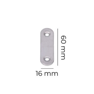 PLACA ACERO INOX 57x16x1,5mm