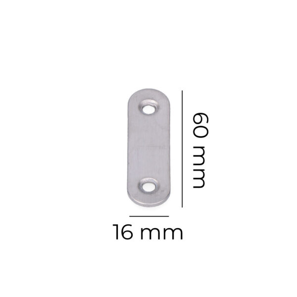 PLACA ACERO INOX 57x16x1,5mm