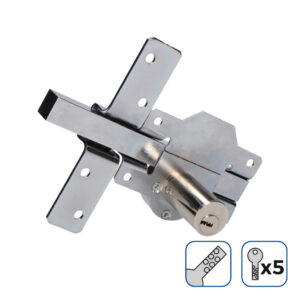 CERROJO DE SEGURIDAD COLOR NÍQUEL INCLUYE 5 LLAVES DE SEGURIDAD