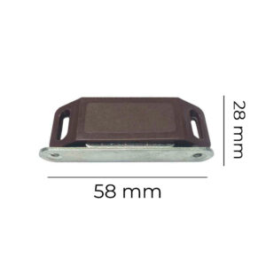 IMÁN PARA PUERTA MARRÓN (2 PIEZAS.) 58 x 15 x 28 mm