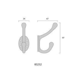COLGADOR FORJA NEGRO13 x 5cm