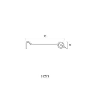 2 ALDABILLAS DOBLE HEMBRILLA 75mm ZINC EN CARTÓN COLGANTE EDM