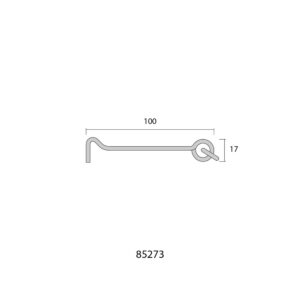 2 ALDABILLAS DOBLE HEMBRILLA 100mm ZINC EN CARTÓN COLGANTE EDM