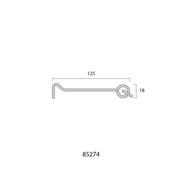 2 ALDABILLAS  DOBLE HEMBRILLA 125mm ZINC EN CARTÓN COLGANTE EDM