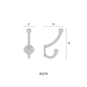 COLGADOR 75mm H° NEGRO EN CARTÓN COLGANTE EDM