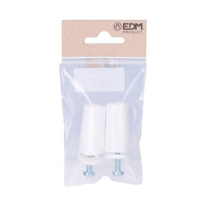 2 TOPES PARA PERSIANA BLANCO 40MM LARGO EN BLÍSTER