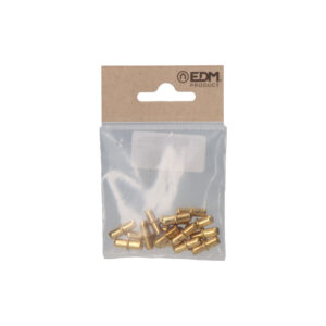 PACK 16 unid. PORTA-ESTANTE DE HIERRO REDONDO Nº 5 LATON EDM