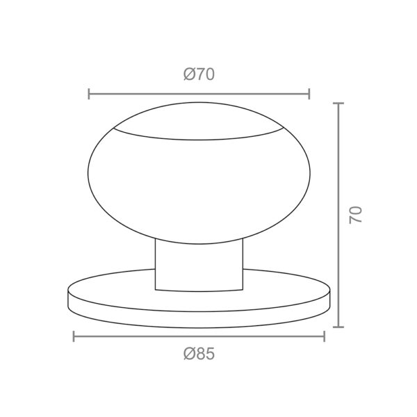 BLISTER POMO PUERTA AROS PP01 70mm LP MICEL - Imagen 2