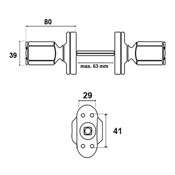 BLISTER POMO RECUPERABLE 6807 ALUMINIO BLANCO EDM - Imagen 2