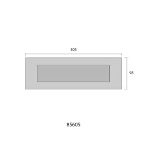 PLACA BUZÓN LATÓN PULIDO DORADO 100x305mm