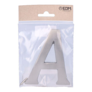 LETRA A NIQUEL MATE 10cm  FIJACIÓN INVISIBLE EDM