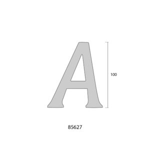 LETRA C NIQUEL MATE 10cm  FIJACIÓN INVISIBLE EDM