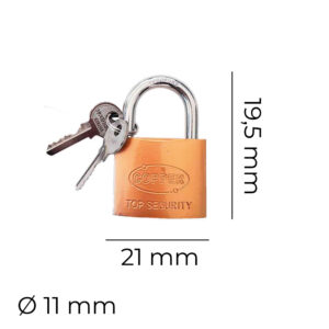 CANDADO 20mm 2 LLAVES BASIC LINE EDM