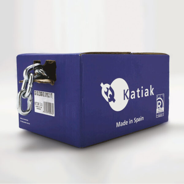 CAJA CADENA PEQUEÑA ZINCADA "L" Ø4mm PASO 30mm ANCHO EXTERIOR 14.7mm 53m