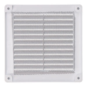 REJILLA VENTILACIÓN CUADRADA CON TAPONES Y MOSQUITERA150x150x7mm ABS BLANCA
