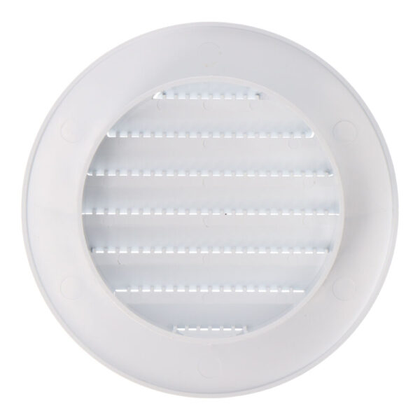 REJILLA VENTILACIÓN REDONDA, ABS, EMPOTRABLE CON MOSQUITERA Ø70mm BLANCA