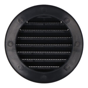 REJILLA VENTILACIÓN REDONDA EMPOTRABLE CON MOSQUITERA Ø80mm  ABS GRIS ANTRACITA