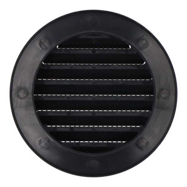 REJILLA VENTILACIÓN REDONDA EMPOTRABLE CON MOSQUITERA Ø80mm  ABS GRIS ANTRACITA
