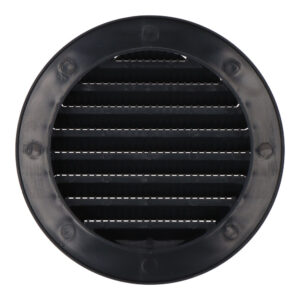 REJILLA VENTILACIÓN REDONDA EMPOTRABLE CON MOSQUITERA Ø90mm  ABS GRIS ANTRACITA