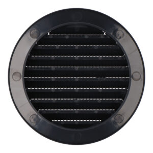 REJILLA VENTILACIÓN REDONDA EMPOTRABLE CON MOSQUITERA Ø100mm  ABS GRIS ANTRACITA