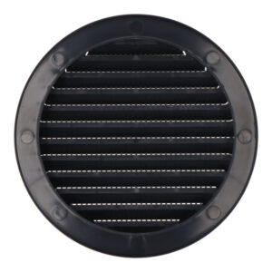 REJILLA VENTILACIÓN REDONDA, ABS, EMPOTRABLE CON MOSQUITERA, Ø120mm,  GRIS ANTRACITA