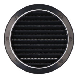 REJILLA VENTILACIÓN REDONDA, ABS, EMPOTRABLE CON MOSQUITERA Ø125mm GRIS ANTRACITA