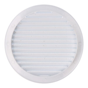 REJILLA VENTILACIÓN REDONDA EMPOTRABLE CON MOSQUITERA Ø150mm  ABS BLANCA