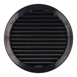 REJILLA VENTILACIÓN REDONDA EMPOTRABLE CON MOSQUITERA Ø150mm  ABS GRIS ANTRACITA