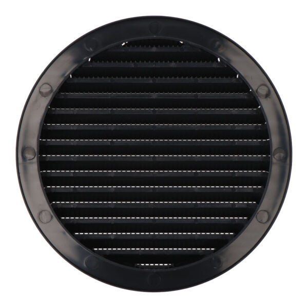 REJILLA VENTILACIÓN REDONDA EMPOTRABLE CON MOSQUITERA Ø150mm  ABS GRIS ANTRACITA