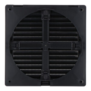 REJILLA VENTILACIÓN CUADRADA EMPOTRABLE AJUSTABLE Ø 80-150 CON MOSQUITERA 170x170x11,5mm ABS GRIS ANTRACITA