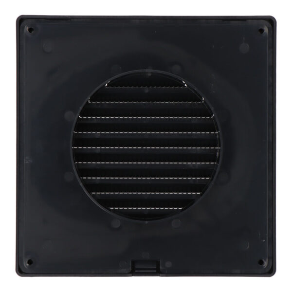 REJILLA VENTILACIÓN  CUADRADA EMPOTRABLE CON MOSQUITERA ABS Ø10mm GRIS ANTRACITA