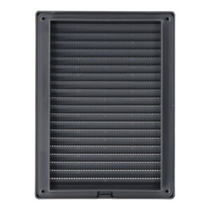 REJILLA VENTILACÍÓN RECTANGULAR EMPOTRABLE CON MOSQUITERA ABS 135x205mm GRIS