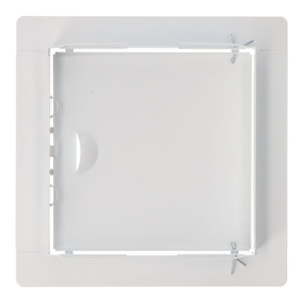 TAPA DE REGISTRO EMPOTRABLE CUADRADA DE ACERO BLANCO 15x15cm