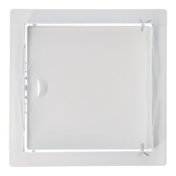 TAPA DE REGISTRO EMPOTRABLE CUADRADA DE ACERO BLANCO 20x20cm