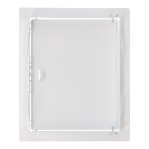 TAPA DE REGISTRO RECTANGULAR EMPOTRABLE ACERO BLANCO 20x25cm