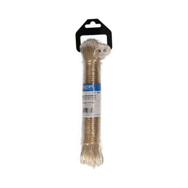 MADEJA CABLE ACERO PLASTIFICADO 15m ORO EDM