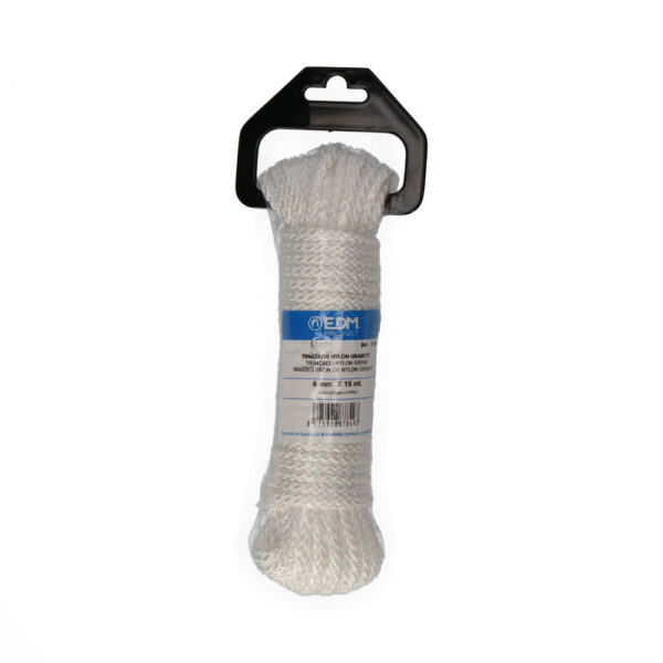 MADEJA TRENZADO NYLON 15m BLANCO GRANATE EDM